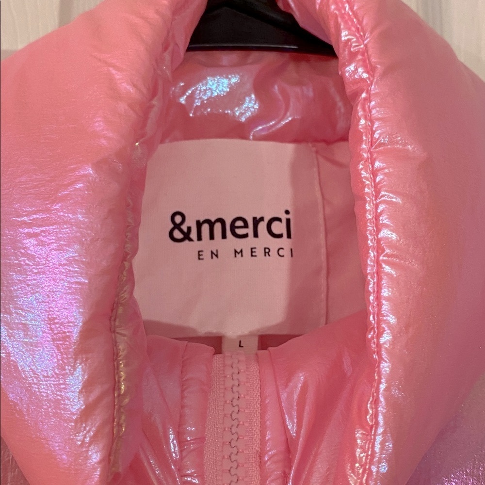 EN MERCI Shimmering Pink Women's Puffer Jacket ObO - Picture 11 of 13